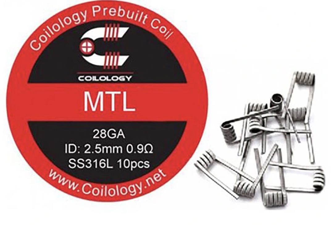Předmotané spirálky Coilology MTL SS316L 0,9ohm - 10ks 